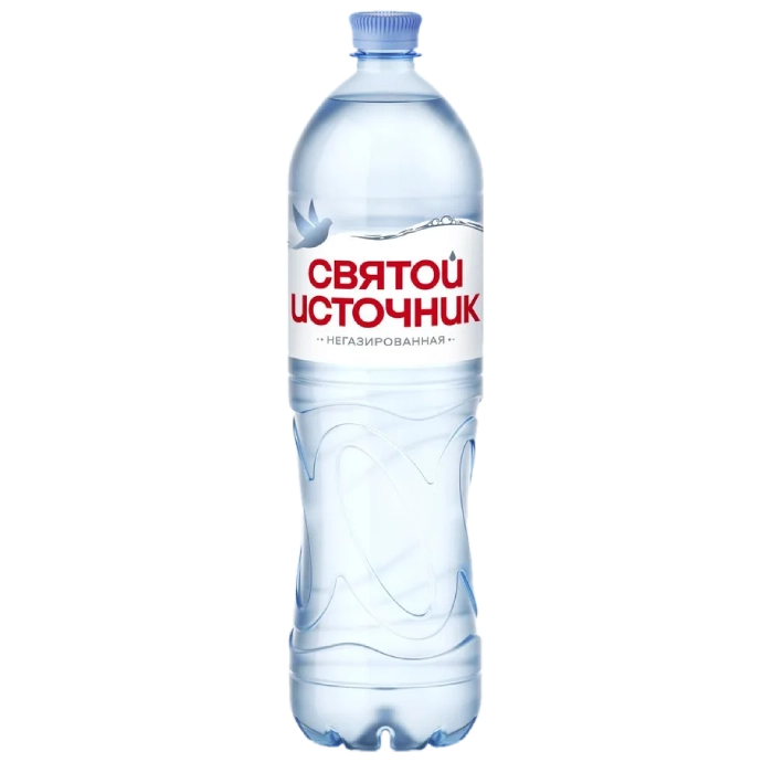 Вода "Святой Источник" 1,5 литра, без газа, пэт, 6 шт.