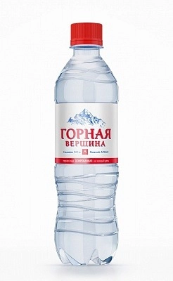 Вода "Горная вершина" 0.5 литра, газ., ПЭТ, 12 шт. в уп. от магазина Одежда+
