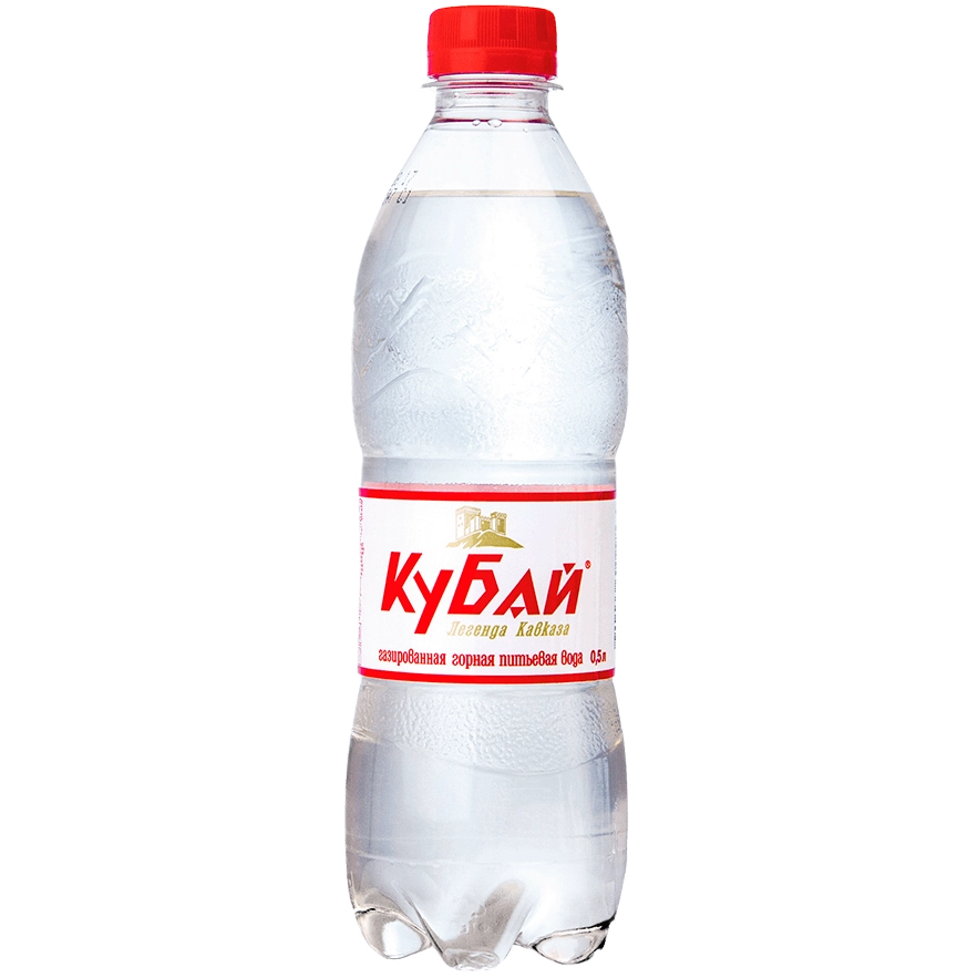 Питьевая газированная вода "Кубай" 0,5 литра Упаковка 12 шт.