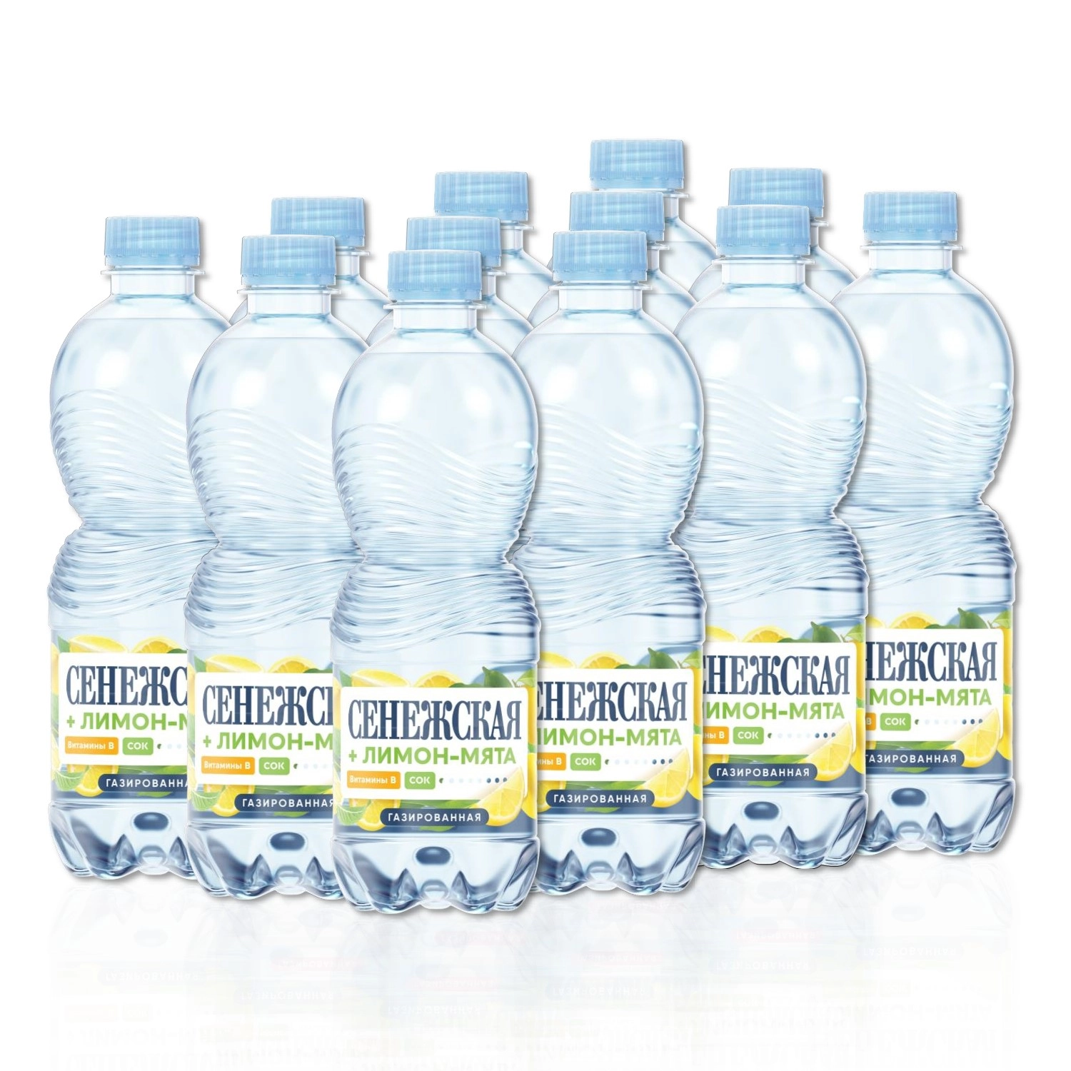 Питьевая вода Сенежская плюс Лимон-мята газ. 0,5 литра, 12шт от магазина Одежда+