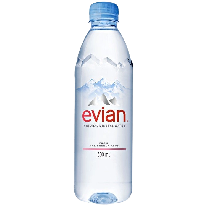 Минеральная вода без газа "Evian/Эвиан" 0,5 литра пэт. Упаковка 24 шт.