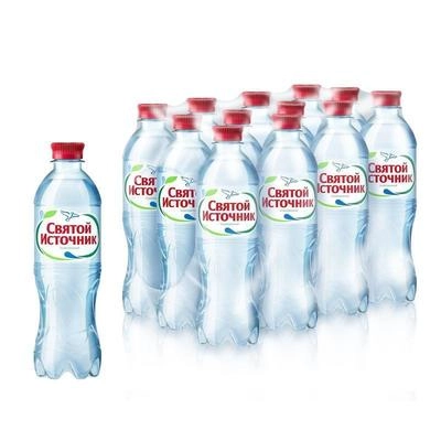 Вода "Святой Источник" 0.5 литра, газ, пэт, 12 шт. в уп. от магазина Одежда+