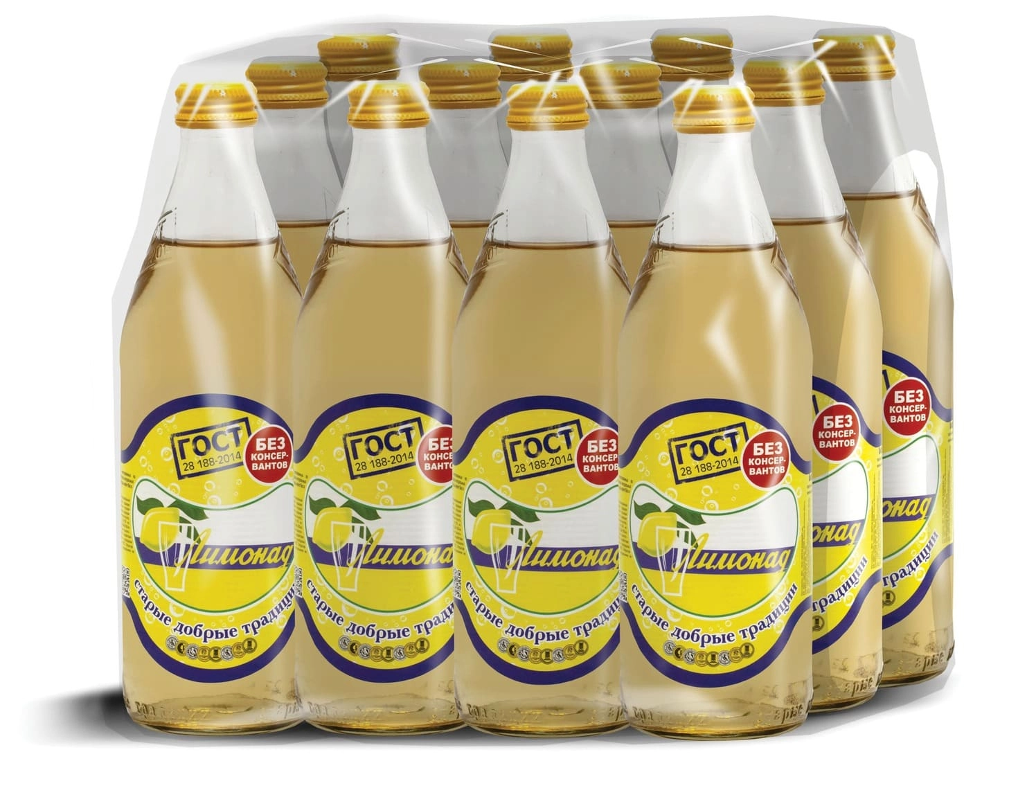 Газированный напиток "Старые добрые традиции" Лимонад 0,5 литра, 12 шт от магазина Одежда+